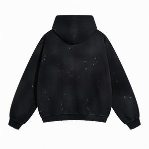 Ladies Oversized Hoodie 400GSM Cotton Fleece French Terry Baggy Fit Pullover Embroidered Vintage Wash Distressed Print Hoodies - Product Image 2