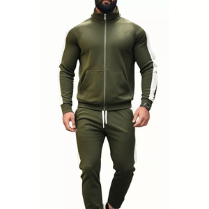 Survêtement athlétique haute performance haut à glissière et bas de jogging tenue de survêtement 2 pièces pour hommes meilleur prix - Product Image 3