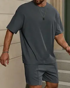 Casual 2-Piece Knitted Breathable Cotton <b>Men's</b> <b>Pajama</b> Set with Tops and <b>Pants</b> for Night Wear - Product Image 5