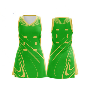 Uniforme de Netball para mujer al mejor precio impreso personalizado sublimación al por mayor nuevo diseño superior sublimación Netball Jersey verde - Product Image 1