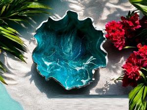 Cuenco de resina hecho a mano personalizado de diseño único para joyería de aperitivos de frutas o uso decorativo disponible a precio de fábrica - Product Image 3