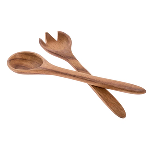 Hot Sale Acacia <b>Wood</b> Kitchenware <b>Salad</b> Set Hotel Restaurant Home Custom <b>Salad</b> Utensil Fork and Spoon <b>Server</b> Cutlery Set - Product Image 4