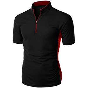 <b>Mens</b> Performance for <b>Shirt</b> Zipper Quick Dry Breathable Lightweight Summer Short Sleeve Sports Jersey Poplin Custom Teamwear - Product Image 6