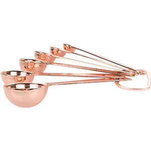 Cucharas medidoras Cuchara de cobre artesanías con diseño clásico 4 piezas Fabricación a granel Los mejores precios - Product Image 3