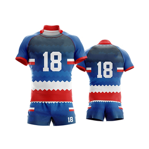 Maillot et short de rugby respirants à séchage rapide pour l'entraînement de vêtements d'équipe ou les uniformes de rugby de tournois - Product Image 5