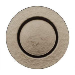 Elégante plaque ronde en métal noir en acier inoxydable poli et brillant pour tables à manger de banquet et de fête - Product Image 4