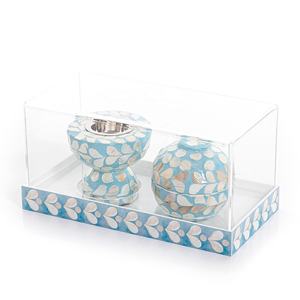 Vente flash Bakhoor Ensemble de brûleur d'encens en nacre Variété de couleurs Design personnalisé Ensemble cadeau musulman Coffret cadeau islamique en provenance du Vietnam - Product Image 4