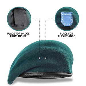 100% laine douce doublure en satin hommes portent des casquettes béret dans différents modèles adultes portent des casquettes béret par CAVALRY SKT COMPANY - Product Image 3