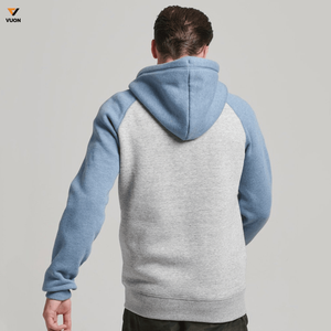 High Quality Embroidered Plain Streetwear Puff Printing Blank 380gsm Heavyweight French Terry Cotton Men Oversized <b>Zip</b> <b>up</b> Hoodie - Product Image 5