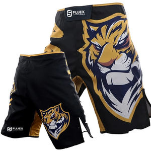 Pantalones cortos deportivos de verano personalizados para hombres, algodón, poliéster, satén para MMA, boxeo, Muay Thai, artes marciales, función elástica para adultos - Product Image 2