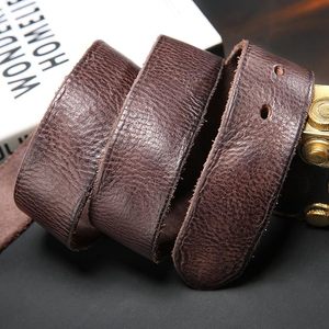 Ceinture tendance en cuir véritable de qualité supérieure pour hommes en cuir de vache pleine fleur avec trous réglables et boucle en alliage élégante - Product Image 3