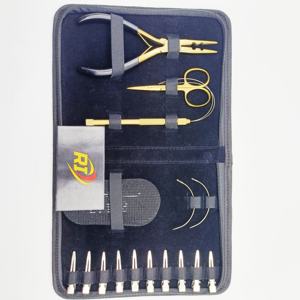 Kit d'outils d'extension de cheveux attachés à la main de haute qualité avec pince à 2 trous boucle fil C Type aiguille pince d'extension de cheveux - Product Image 6