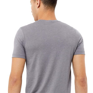 T-shirt structuré poids lourd pour hommes, coupe surdimensionnée, col rond, haut en coton uni personnalisable avec profil boxy et coupe profonde - Product Image 6