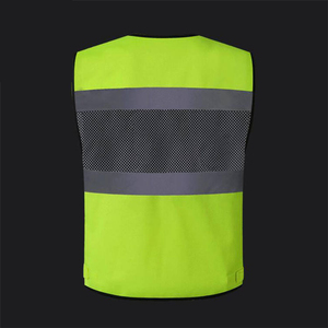 Customizable Work <b>Hi</b> <b>Vis</b> Yellow Reflector Vest <b>Gilet</b> De Scurit 120g Reflective Safety Vest Without Zipper - Product Image 3