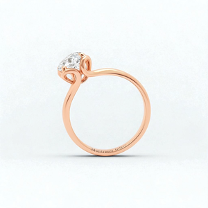 Montresor Infini Delicate Pure Beauty Anillo en forma de bola de diamante cultivado en laboratorio de oro sólido de 14 quilates para joyería de boda o compromiso - Product Image 1