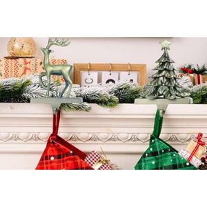 <b>Christmas</b> Decoration Antique Gold Metal Stocking Holder Hanger Finest Quality Metal Holder Hanging Hooks in Lowest Price - Product Image 6