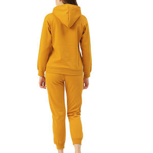 Personalized Logo Design Print Plain Dyed <b>Women's</b> Hoodies & <b>Sweatpants</b> Sets Gym Fitness Workout Wear Hooded Tracksuits <b>Women</b> - Product Image 3