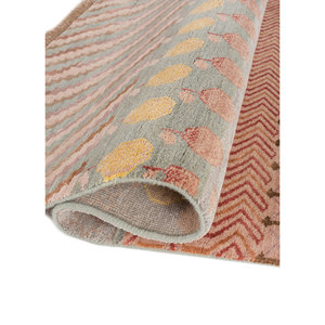 Alfombra Manchaha Azul de Lana y Seda de Bambú Anudada a Mano, 10 mm de Grosor, Patrón Geométrico Abstracto para el Hogar, Pasillo, Modelo Rectangular-Les-2779 - Product Image 2