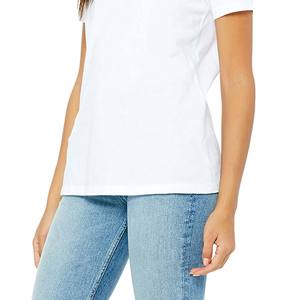 Moda nuevo diseño estampado camisetas regulares manga corta verano nueva llegada cuello en V streetwear transpirable ligero camiseta de mujer - Product Image 2