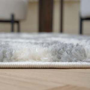 พรมปูพื้น Netline Home Moodi Shaggy สีเทา Echo ทำจากปอกระเจาและขนกระต่ายเทียม รูปทรงสี่เหลี่ยมผืนผ้าคลาสสิก เหมาะสำหรับห้องโถงหรือห้องนั่งเล่นวัยรุ่น - Product Image 5