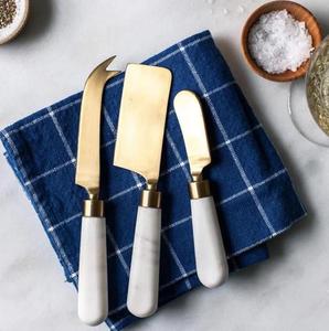 Good Quality Professional Stainless Steel Brass 3 Pieces Set Cheese Knives Set Home Hotel <b>Kitchenware</b> - Product Image 6