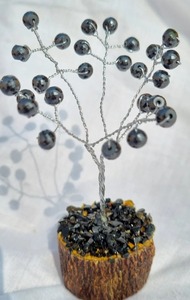 8mm Black Moissanite Loose Beads 25 Beads <b>Tree</b> Handmade with <b>Crystal</b> Stone for Jewelry Making or Bracelet Size 6 MM - Product Image 5