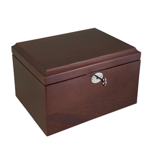 Urne funéraire en bois marron durable pour adulte – Fourniture funéraire commémorative - Product Image 1