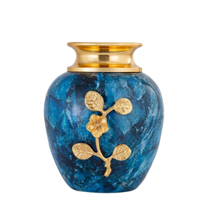 Florero de Metal Circular Azul - Product Image 4