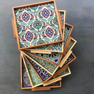 Plateaux de service de plusieurs tailles Planches de charcuterie en bois pour plats de fête Plateaux rectangulaires en bois d'acacia Décoration intérieure - Product Image 4