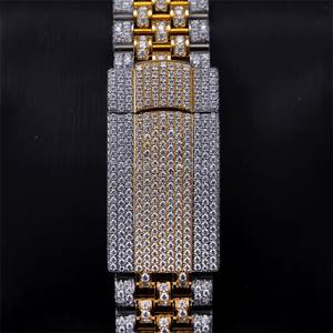 Montres Hip Hop de Luxe Faits Main Entièrement Serties de Diamants Moissanite VVS1 avec Cadran en Verre et Mouvement Automatique, Bracelet Dissimulé – Vente Flash - Product Image 2