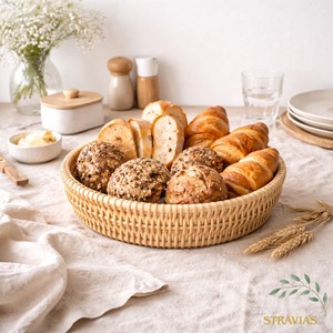 <b>Square</b> <b>Wicker</b> Fruit <b>Basket</b> Set Handmade Eco-Friendly Storage <b>Baskets</b> Natural Rattan Modern Multifunction Artex Green Earth Made - Product Image 5