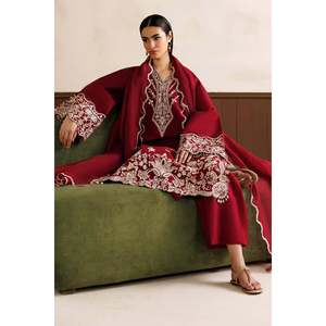 Ensemble de costume pour femme en tissu brodé UF-4473 - Product Image 5