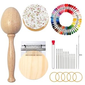 Mini telar de darning estilo Speedweave, juego de herramientas <span class=keywords><strong>para</strong></span> reparación de calcetines, telar de hongo y huevo, kit de reparación DIY visible - Product Image 1