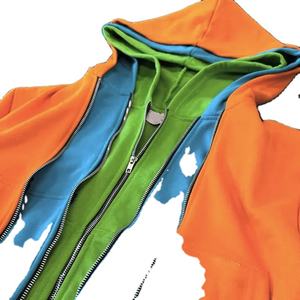 เสื้อมีฮู้ดผ้าฝ้ายเทอร์รี่สำหรับผู้ชายเสื้อมีฮู้ดซักได้ทั้งชายและหญิงแบบวินเทจผ้าหนาสองชั้นแบบรูดซิป - Product Image 5