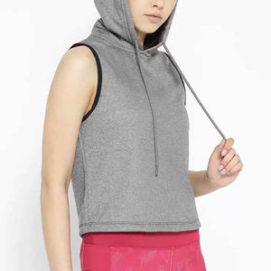 Sudadera corta sin costuras personalizada para mujer, sudadera con bordado de letras de estilo Vintage, ropa de calle para invierno - Product Image 2