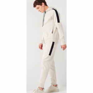 Wholesale Custom Logo Jogging Suits Men 70% Cotton 30% Polyester Breathable Lightweight Training Tracksuit Hooded Printed Solid - Product Image 5