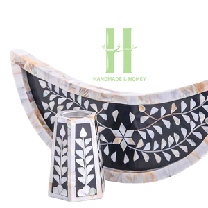 Ensemble de brûleurs d'encens Bakhoor incrustés de nacre élégants Brûleur d'encens de luxe pour la maison OEM arabe Logo personnalisé fait à la main Vietnam - Product Image 2