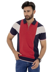 Camiseta Casual de Manga Corta para Hombre, Nueva, Lisa, con Diseño de Cierre, de Secado Rápido, Mezcla de Poliéster/Algodón - Product Image 1