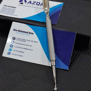 Empujador de Cutículas y Limpiador de Uñas Profesional de Acero Inoxidable de Doble Punta, Herramienta de Manicura y Pedicura - Product Image 1