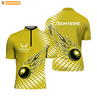 SAMAVIA Maillots de bowling d'équipe imprimés par sublimation personnalisés Vêtements antibactériens en polyester léger à séchage rapide pour les clubs pour