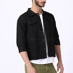 Chaqueta vaquera transpirable para uso en exteriores para hombre, venta al por mayor, chaqueta de invierno de algodón hecha con logotipo personalizado para hombre, hecha en Pakistán - Product Image 3