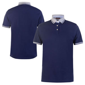 Personal informal para hombre personalizado para camisetas de polo cuello alto transpirable de alta calidad tela de poliéster de algodón puro empaquetado individual - Product Image 4