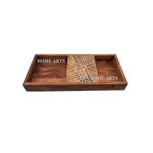 Newest Design Wood <b>Chocolates</b> Tray Customized Size Round Shape Dates Dessert Tray For Hotel Restaurant Use - Product Image 3
