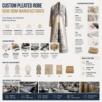Robe plissée personnalisée pour femme, fabricant OEM de vêtements de mode, fournisseur de marques privées pour boutiques, petites séries