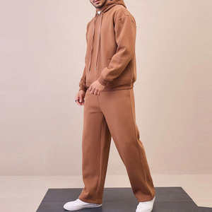 ชุดเซ็ตเสื้อฮู้ดดี้และกางเกงวอร์มลำลอง สีสันปรับแต่งได้ ระบายอากาศได้ดี น้ำหนักเบา ผลิตจากผ้าฝ้าย 100% เป็นมิตรกับสิ่งแวดล้อม ชุดแทรคสูทแบบยูนิเซ็กส์ - Product Image 3