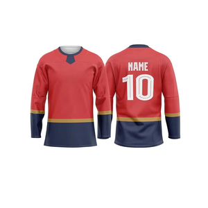 Jersey de Hockey sobre Hielo Personalizado para Equipos de Adultos, Impresión por Transferencia de Calor, Logotipo 3D en la Parte Delantera, Transpirable, Tallas Grandes, Antibacteriano - Product Image 5