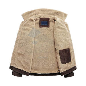 Chaqueta de Pana para Hombre, Forrada de Sherpa, Gruesa, Abrigada, Estilo Vintage Informal, para Clima Frío, Uso Diario - Product Image 3