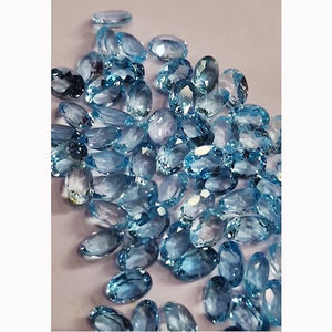 263 pièces de topaze bleu ciel naturel 6x4 7x5 8x6mm ovale 5x5mm facette carrée 240 Cts Lot Iroc ventes bonne qualité topaze coupe US $192 - Product Image 1
