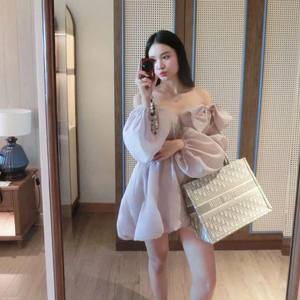 เสื้อชีฟองแขนยาวสีชมพูประดับโบว์ขายส่งจากโรงงานสำหรับผู้หญิง - Product Image 3