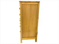 Commode à 5 tiroirs Melitta personnalisée en bois de hêtre couleur naturelle, design moderne, chambre à coucher, salon, bureau à domicile, garantie 1 an